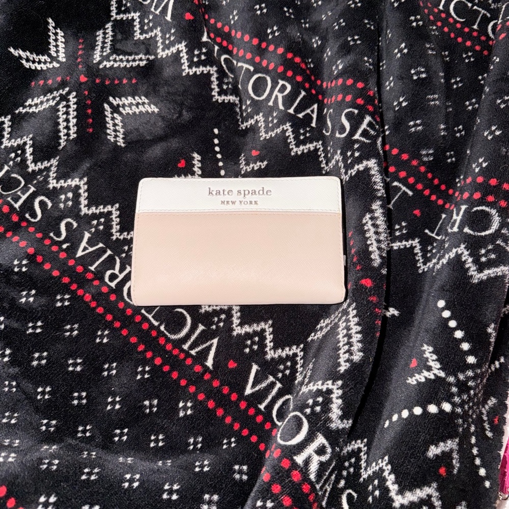 Kate Spade cream/beige and white wallet